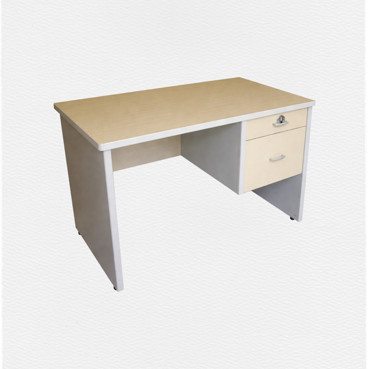 ESCRITORIO DE OFICINA SECRETARIAL RECTANGULAR CON CAJONERA Y 2 CAJOMNES